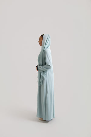 Buttoned Waist Abaya with Hijab