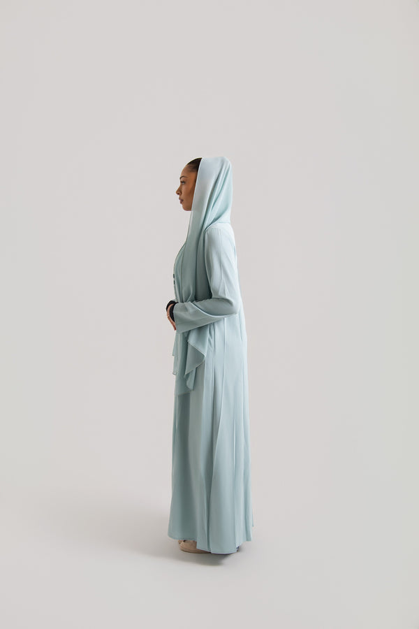 Buttoned Waist Abaya with Hijab