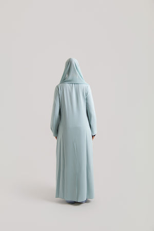 Buttoned Waist Abaya with Hijab