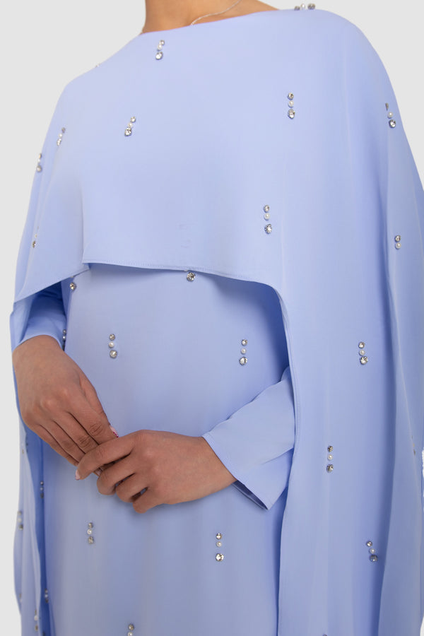 Embellished Caped Abaya