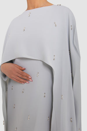 Embellished Caped Abaya