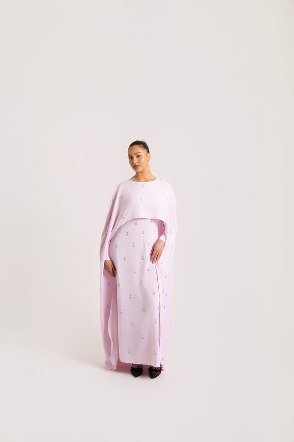 Embellished Caped Abaya