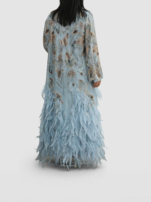 Feather Sequinned Abaya