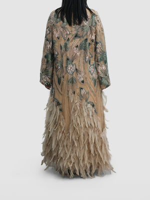 Feather Sequinned Abaya