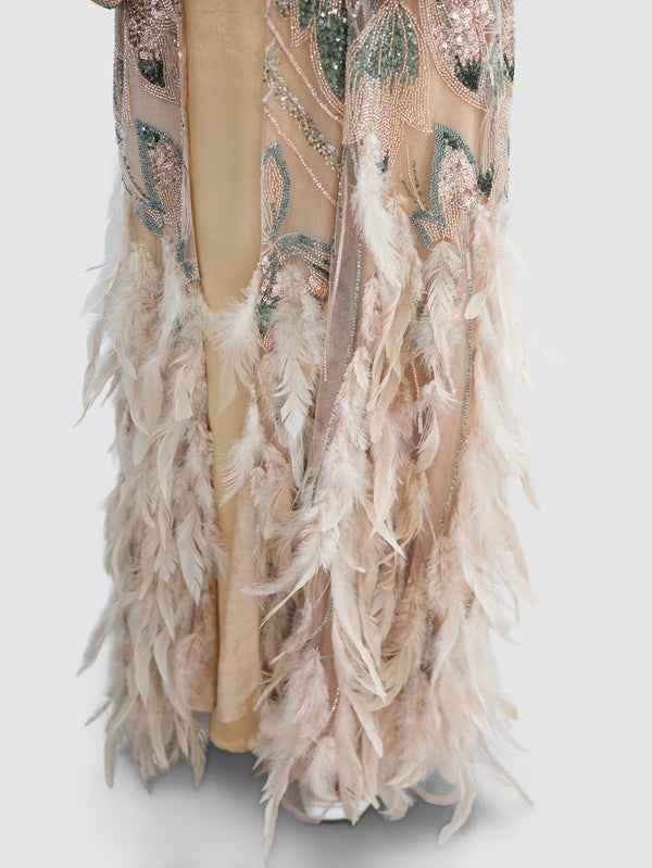Feather Sequinned Abaya