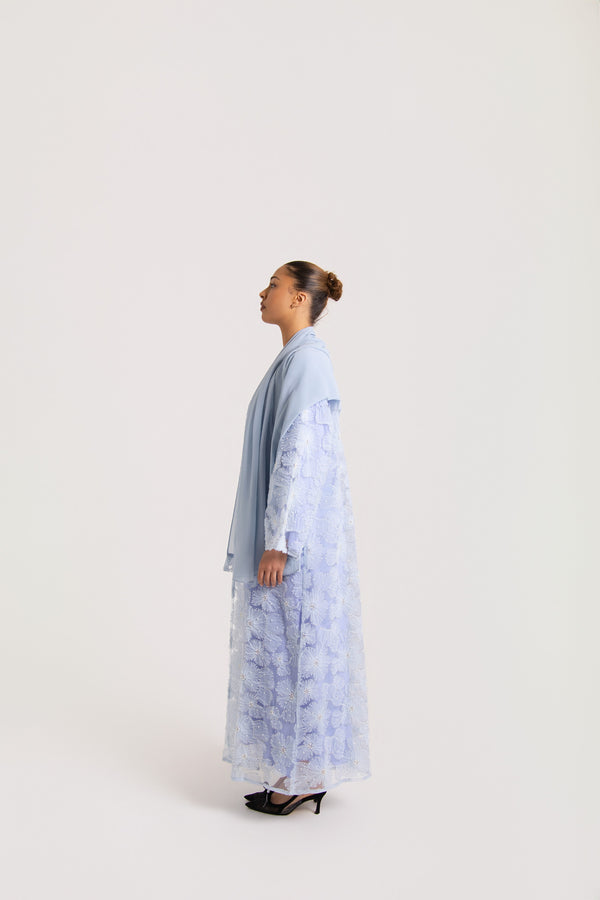 Flower Mesh Abaya