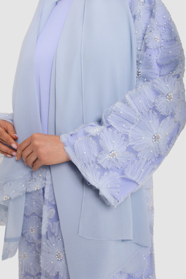 Flower Mesh Abaya