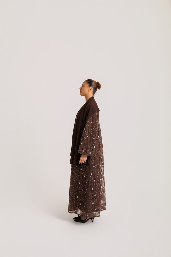 Flower Mesh Abaya