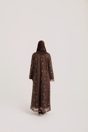Flower Mesh Abaya