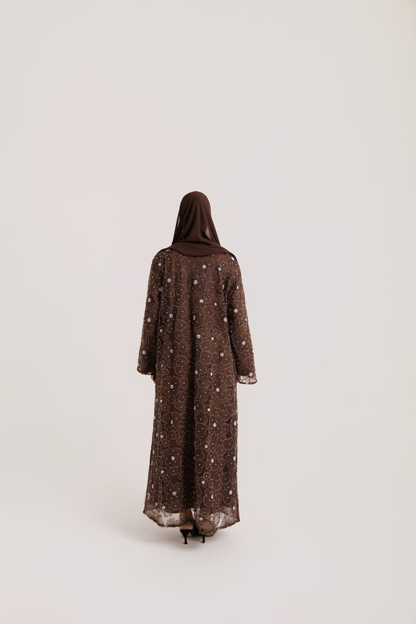 Flower Mesh Abaya