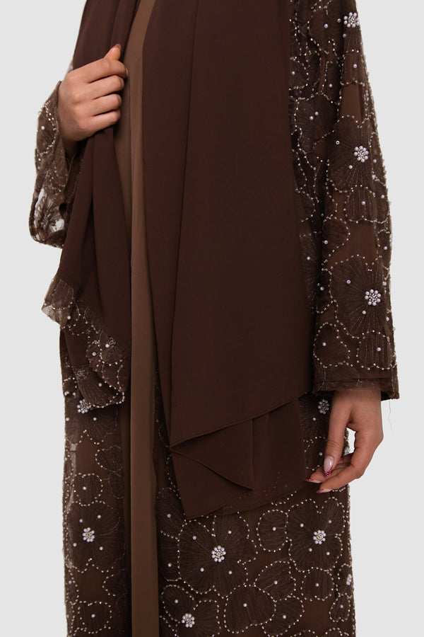 Flower Mesh Abaya