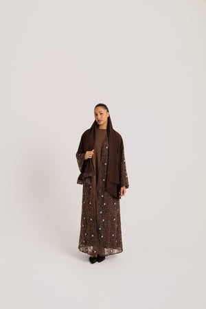 Flower Mesh Abaya