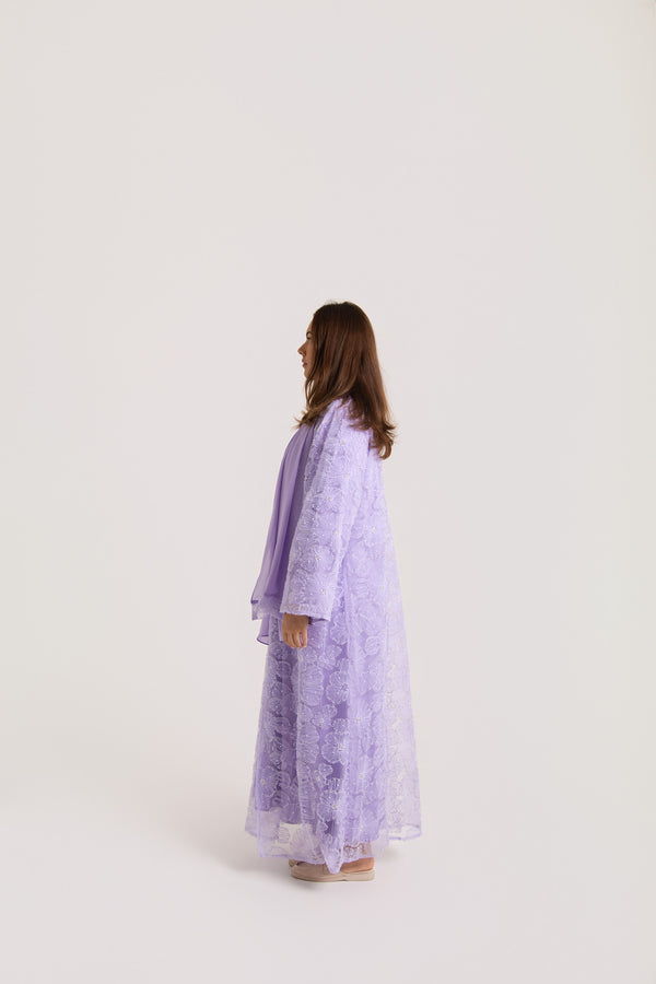 Flower Mesh Abaya
