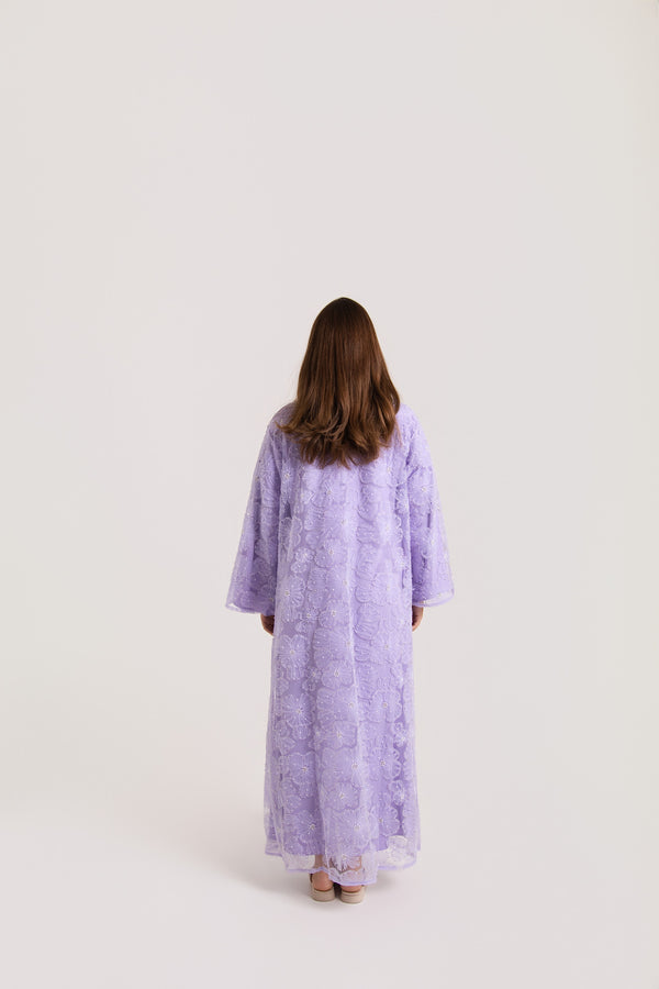 Flower Mesh Abaya