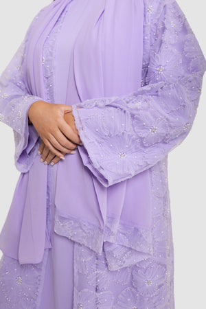 Flower Mesh Abaya
