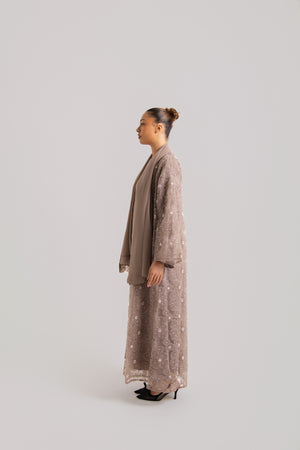 Flower Mesh Abaya