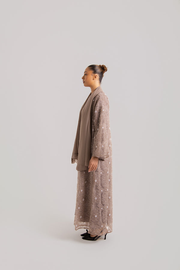 Flower Mesh Abaya