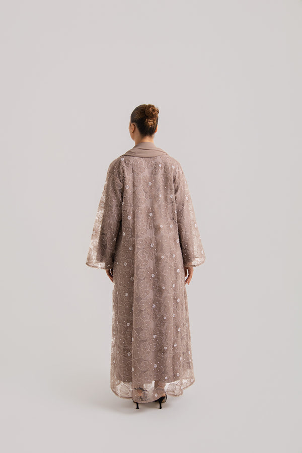 Flower Mesh Abaya