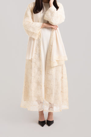 Flower Mesh Abaya