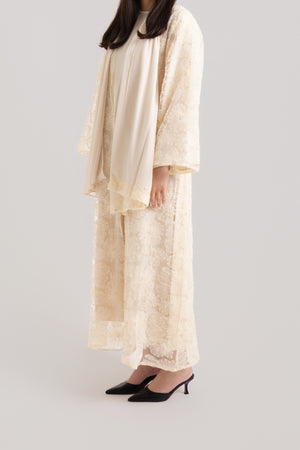 Flower Mesh Abaya