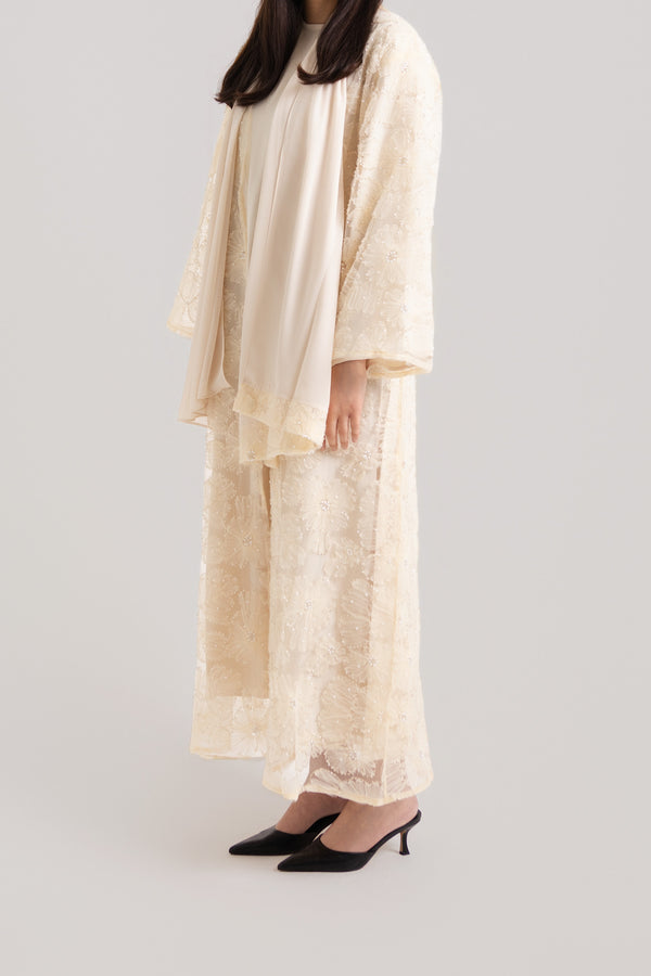 Flower Mesh Abaya
