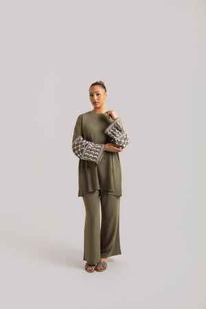 Patterned Long Sleeved Co-Ord Set