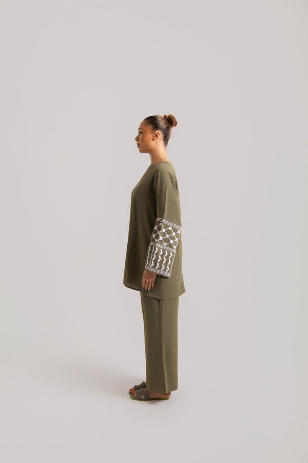 Patterned Long Sleeved Co-Ord Set