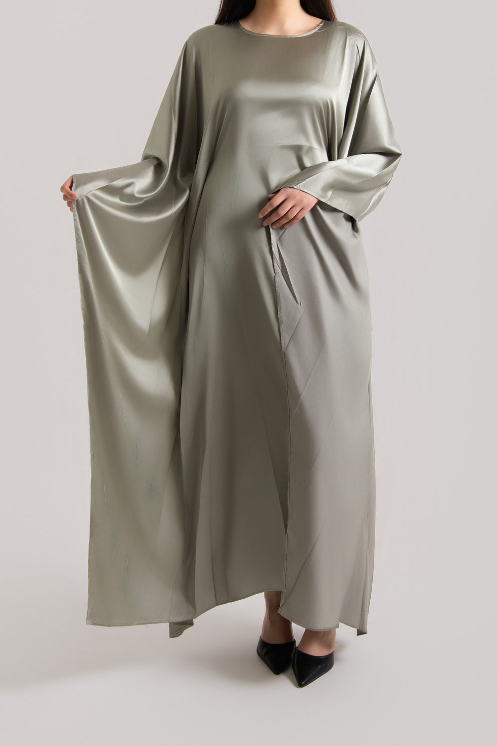Regal Butterfly Abaya with Hidden Belt