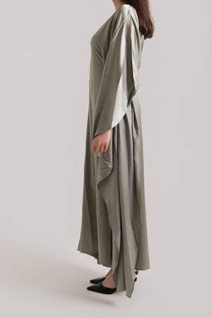 Regal Butterfly Abaya with Hidden Belt