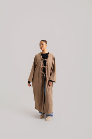 Ribbon Front Tie Abaya