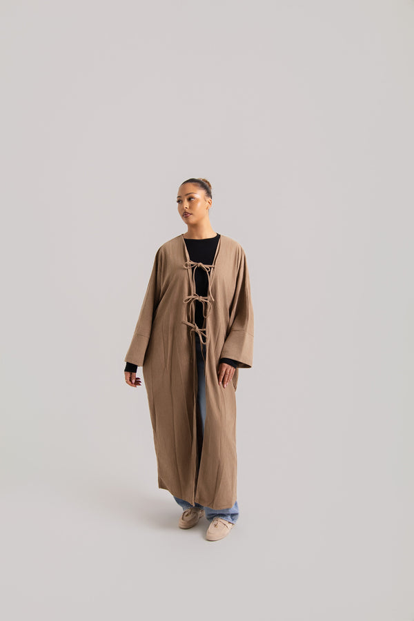 Ribbon Front Tie Abaya
