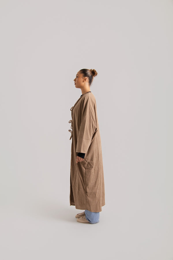Ribbon Front Tie Abaya