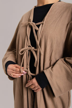 Ribbon Front Tie Abaya