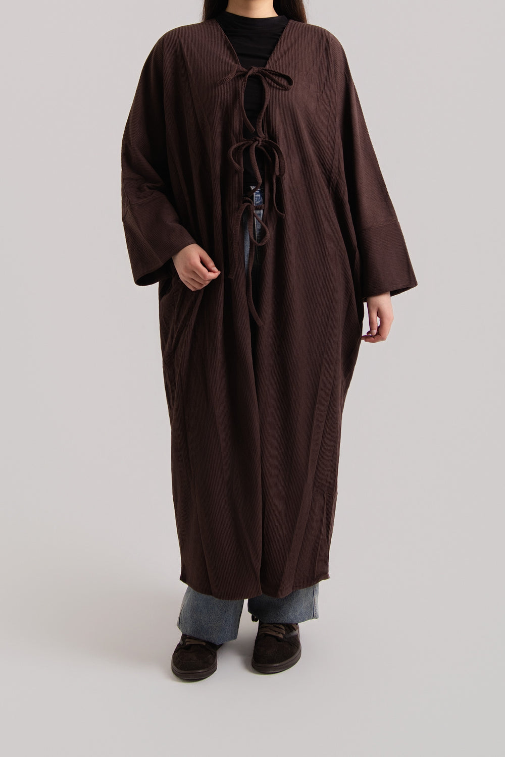 Ribbon Front Tie Abaya