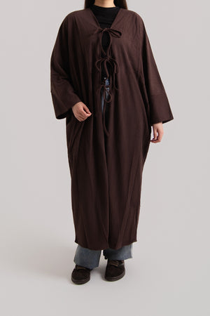 Ribbon Front Tie Abaya