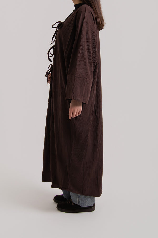 Ribbon Front Tie Abaya