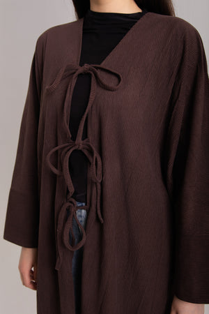 Ribbon Front Tie Abaya