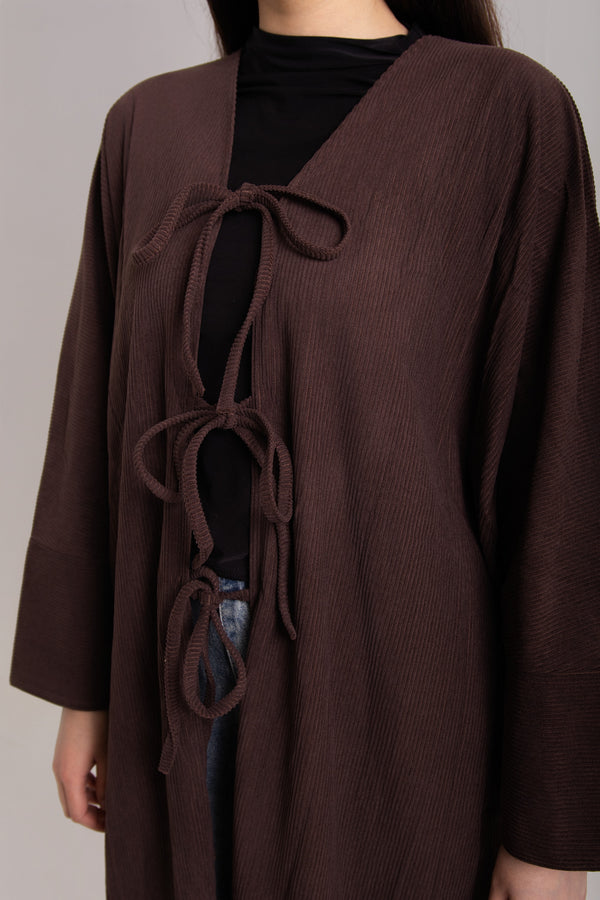 Ribbon Front Tie Abaya