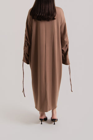 Ruched Long Sleeved Abaya