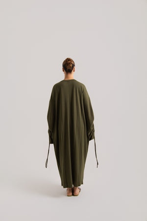 Ruched Long Sleeved Abaya