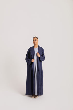 Ruched Long Sleeved Open Abaya