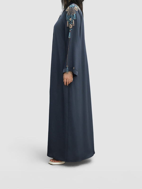Wide Sleeved Embellished Abaya